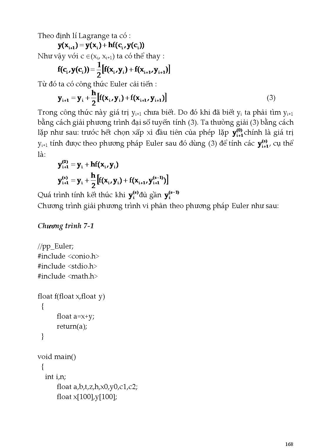 Giáo trình Tin học - Chương 7: Giải phương trình vi phân trang 3