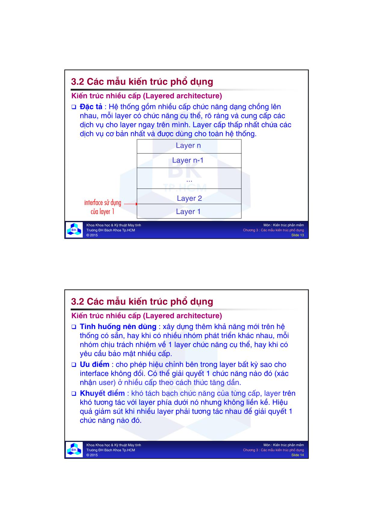 Bài giảng Kiến trúc phần mềm - Chương 3: Các mẫu kiến trúc phổ dụng - Nguyễn Trung Hiệp trang 7