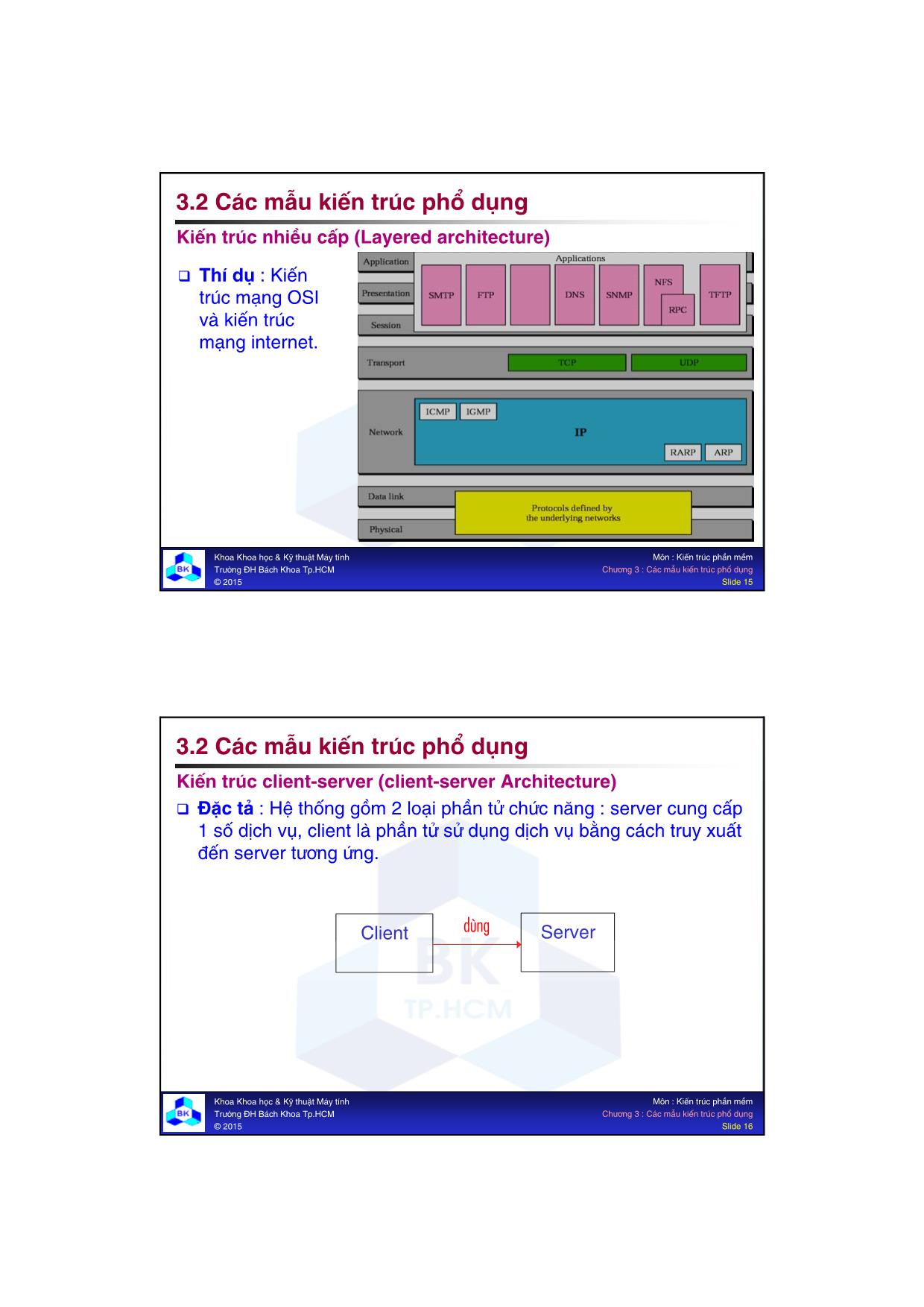 Bài giảng Kiến trúc phần mềm - Chương 3: Các mẫu kiến trúc phổ dụng - Nguyễn Trung Hiệp trang 8