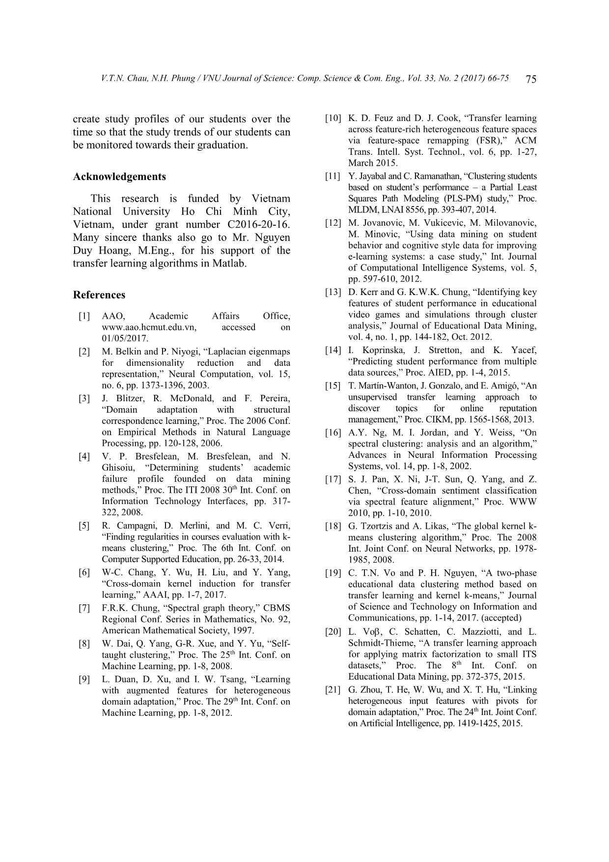 Educational data clustering in a weighted feature space using kernel K-means and transfer learning algorithms trang 10