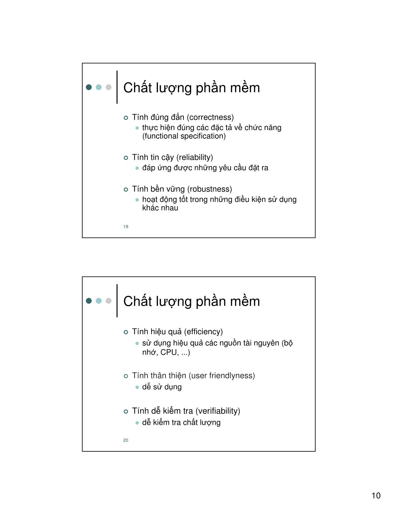 Bài giảng Nhập môn công nghệ phần mềm - Chương 1: Giới thiệu công nghệ phần mềm - Nguyễn Thanh Bình trang 10