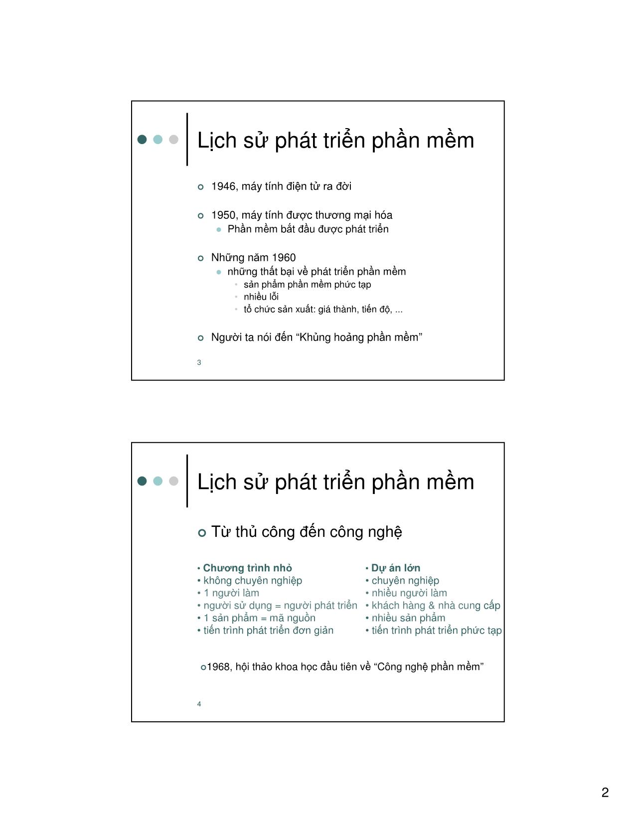 Bài giảng Nhập môn công nghệ phần mềm - Chương 1: Giới thiệu công nghệ phần mềm - Nguyễn Thanh Bình trang 2