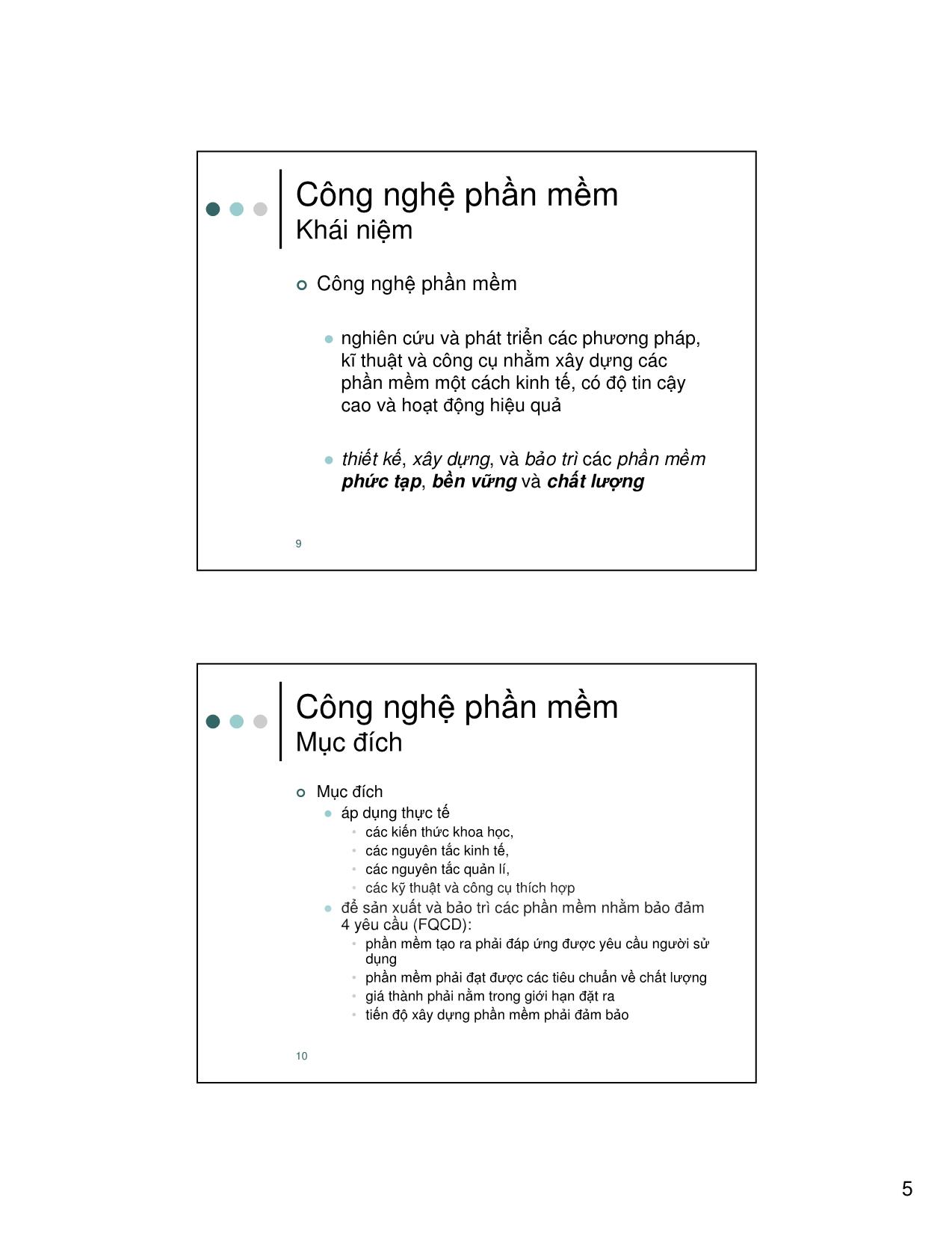 Bài giảng Nhập môn công nghệ phần mềm - Chương 1: Giới thiệu công nghệ phần mềm - Nguyễn Thanh Bình trang 5