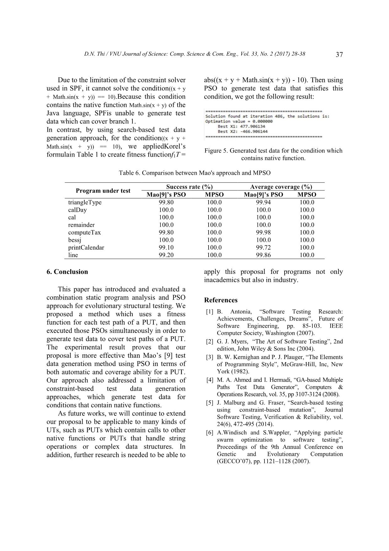 Generating test data for software structural testing using particle swarm optimization trang 10