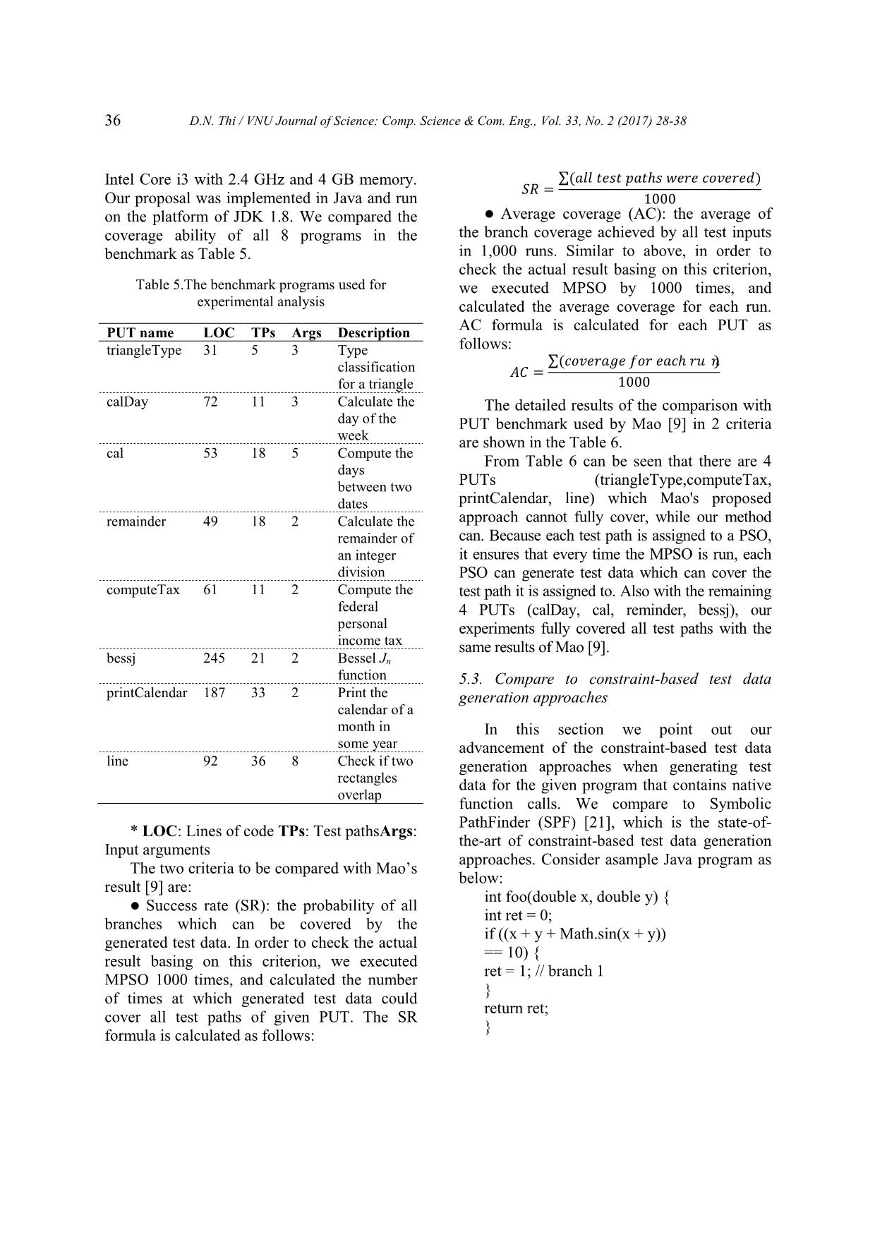 Generating test data for software structural testing using particle swarm optimization trang 9