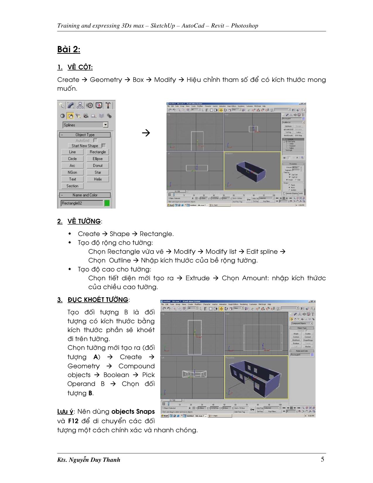 Giáo trình 3DS max 9.0 (Phần 1) trang 5