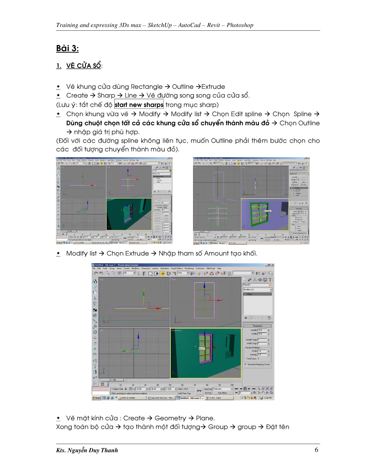 Giáo trình 3DS max 9.0 (Phần 1) trang 6