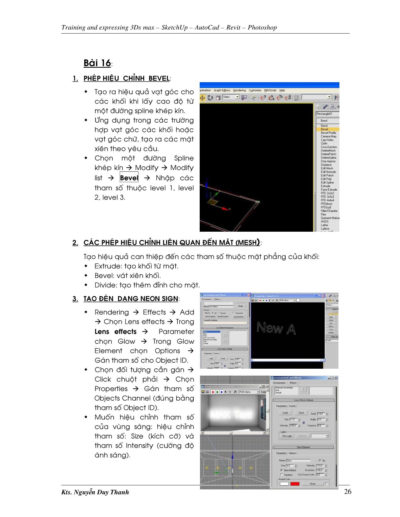 Giáo trình 3DS max 9.0 (Phần 2) trang 10