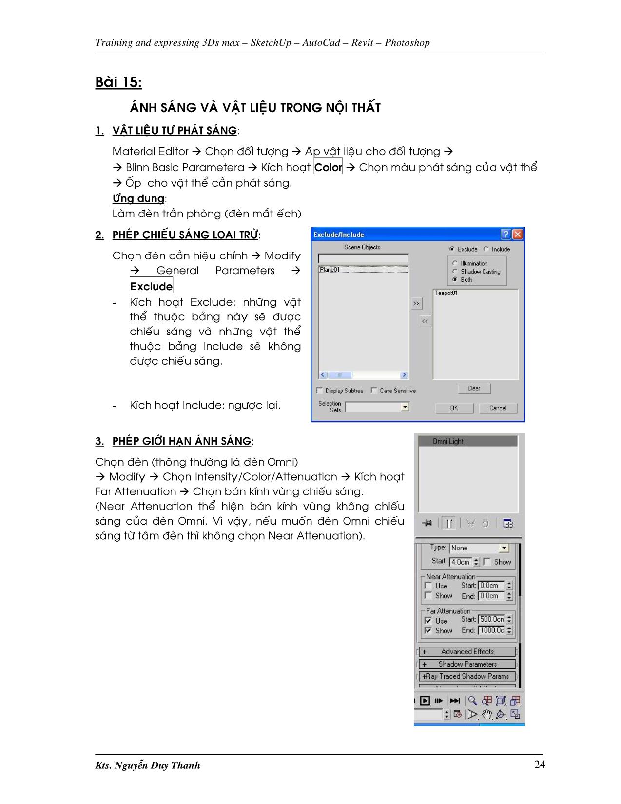 Giáo trình 3DS max 9.0 (Phần 2) trang 8