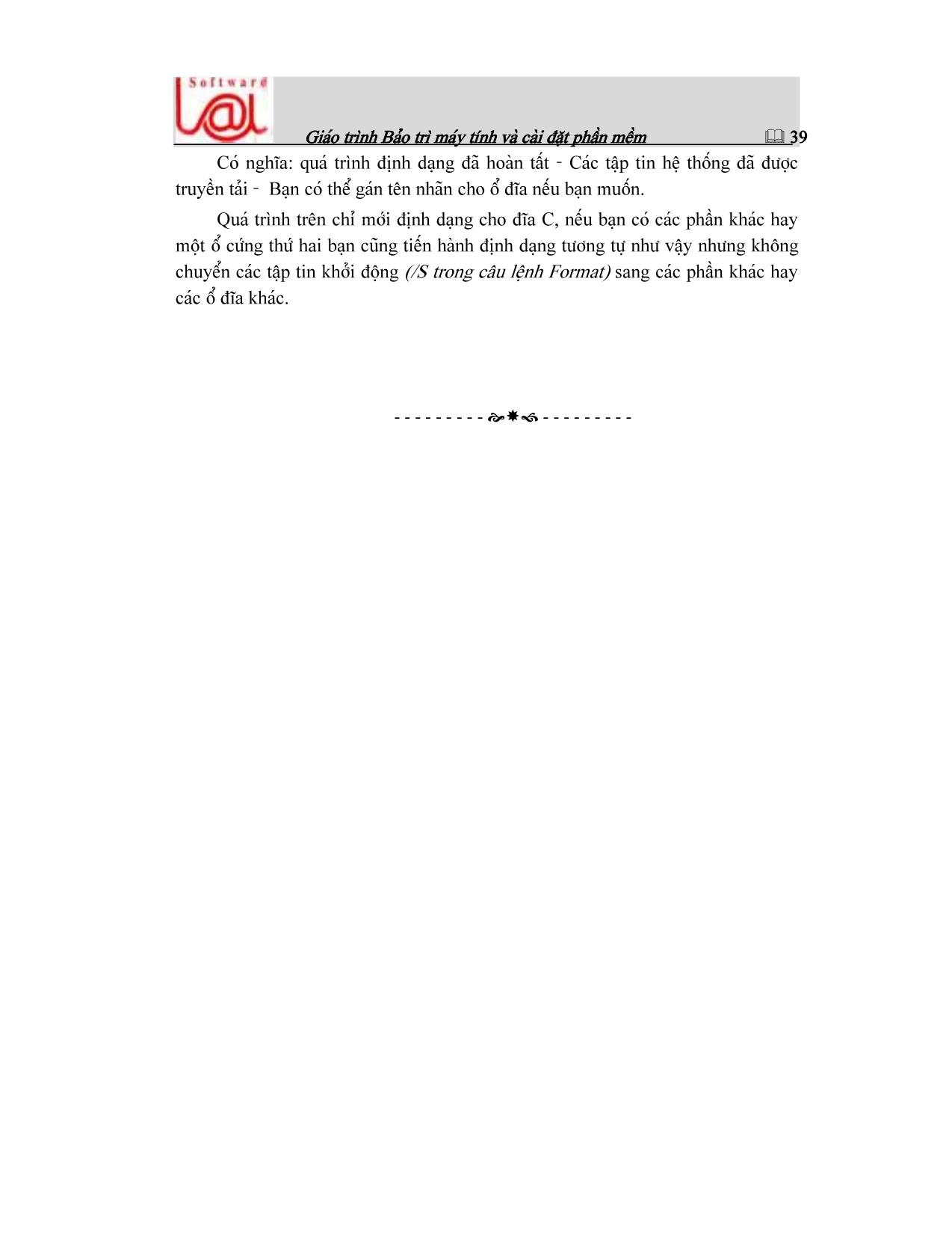 Giáo trình Bảo trì máy tính và cài đặt phần mềm (Phần 2) trang 10