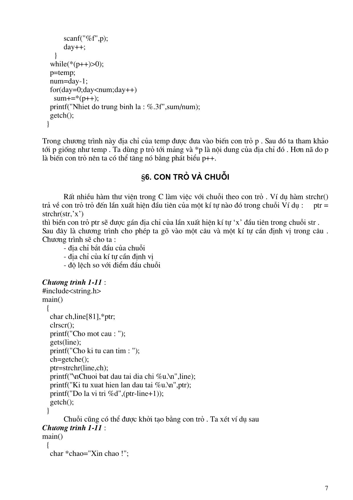 Giáo trình Turbo C nâng cao và C++ (Phần 1) trang 7