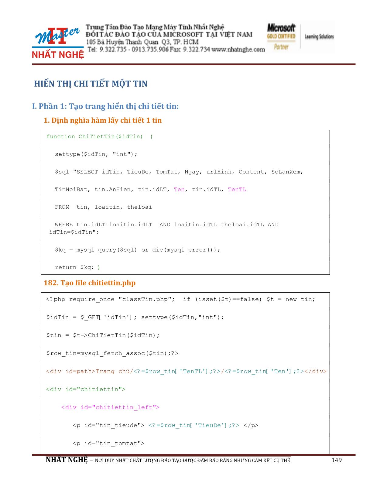 Giáo trình Hướng dẫn thiết kế Web PHP và MySQL (Phần 2) trang 1