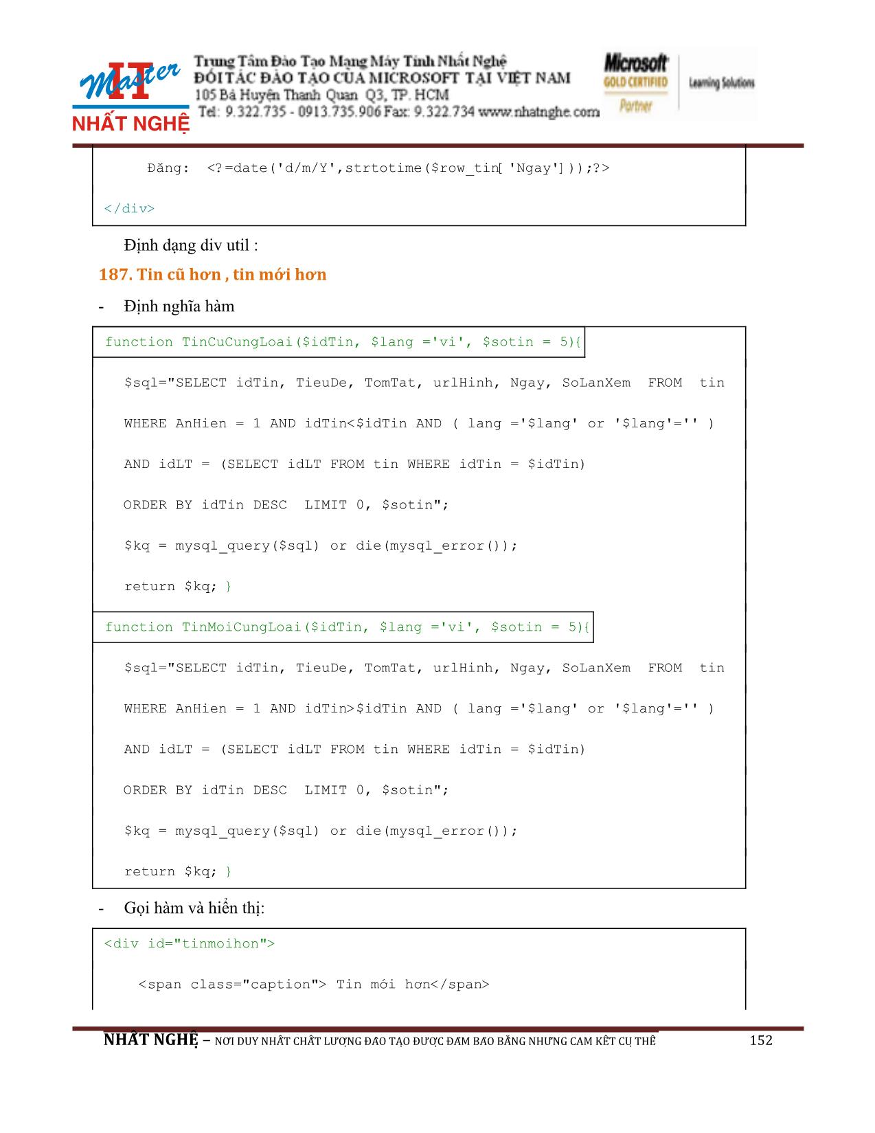 Giáo trình Hướng dẫn thiết kế Web PHP và MySQL (Phần 2) trang 4