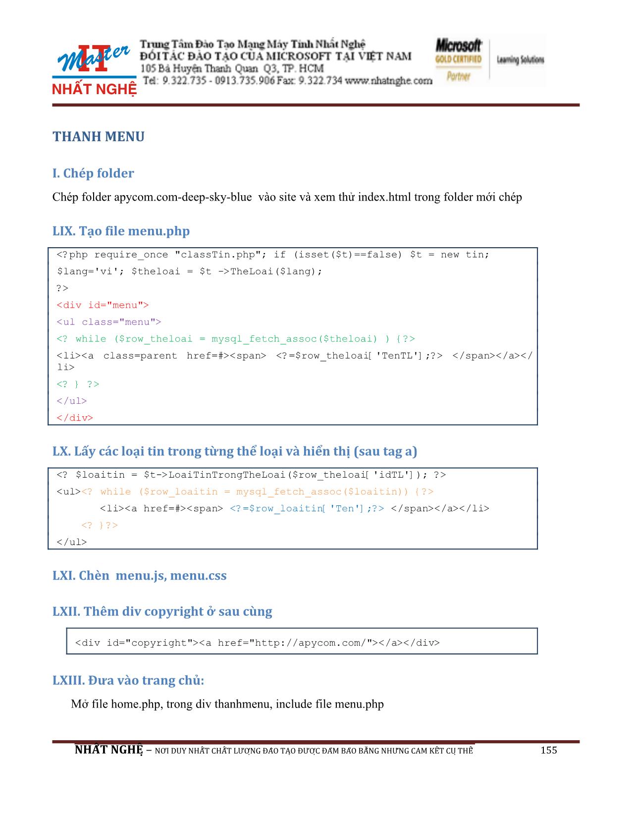 Giáo trình Hướng dẫn thiết kế Web PHP và MySQL (Phần 2) trang 7