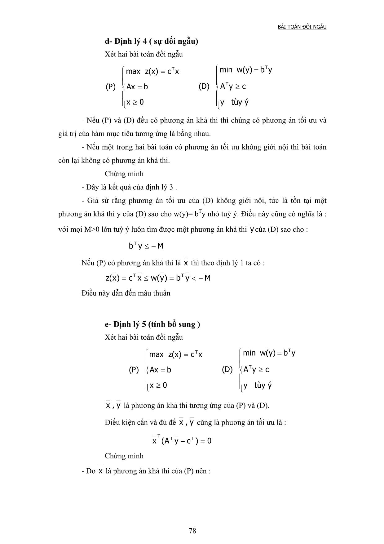 Giáo trình Lý thuyết cơ bản về quy hoạch tuyến tính (Phần 2) trang 10
