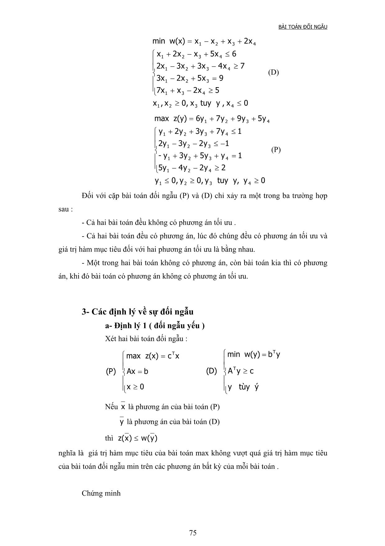 Giáo trình Lý thuyết cơ bản về quy hoạch tuyến tính (Phần 2) trang 7