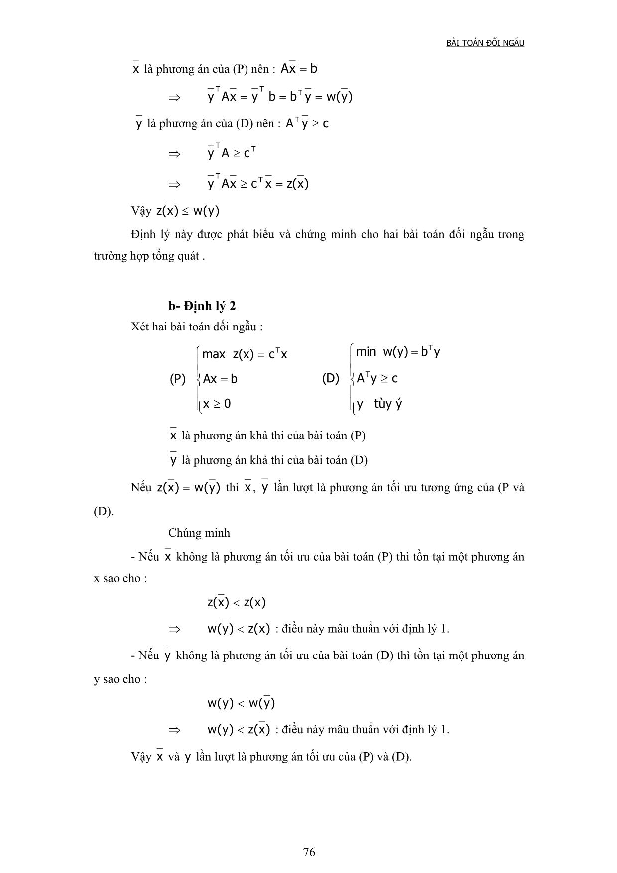 Giáo trình Lý thuyết cơ bản về quy hoạch tuyến tính (Phần 2) trang 8
