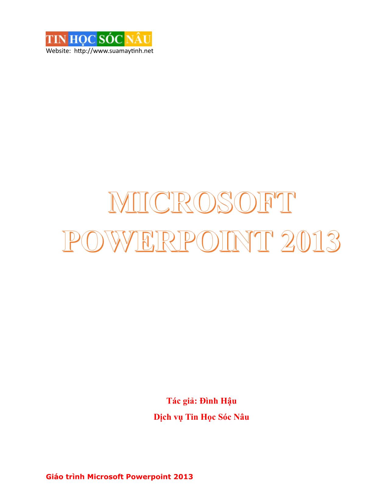 Giáo trình Microsoft PowerPoint 2013 trang 1