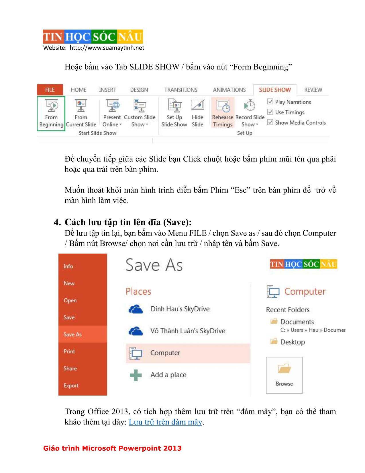 Giáo trình Microsoft PowerPoint 2013 trang 7