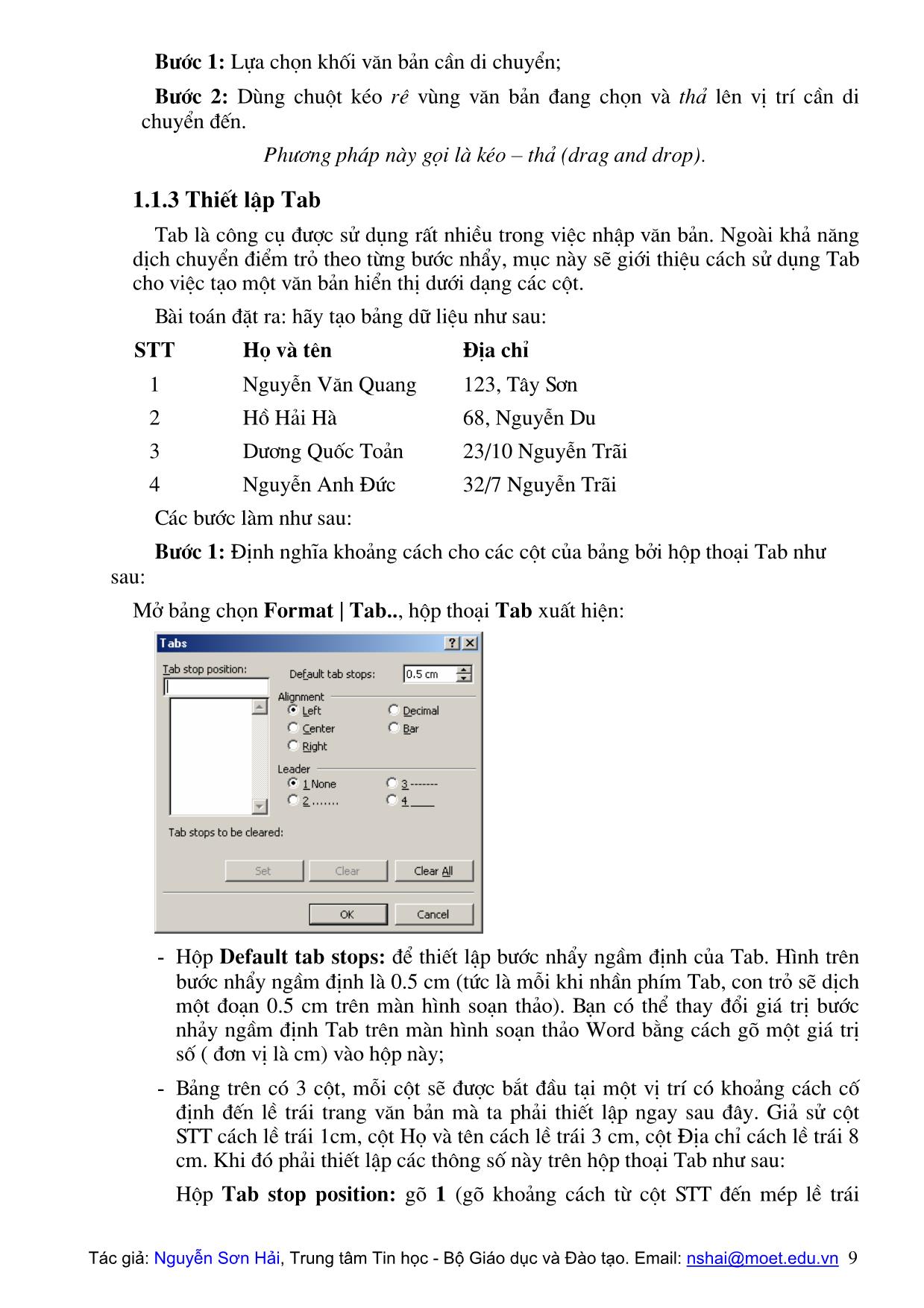Giáo trình Microsoft Word trang 9