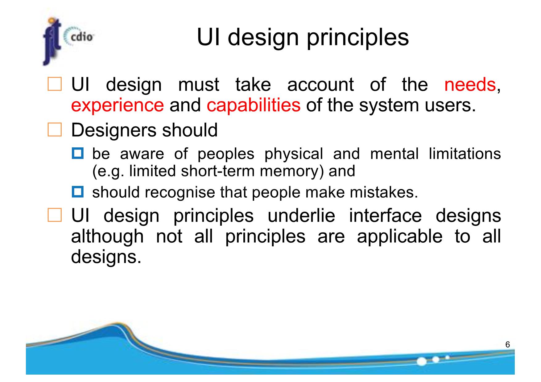 Bài giảng Introduction to Software Engineering - Week 8: UI Design - Nguyễn Thị Minh Tuyền trang 6