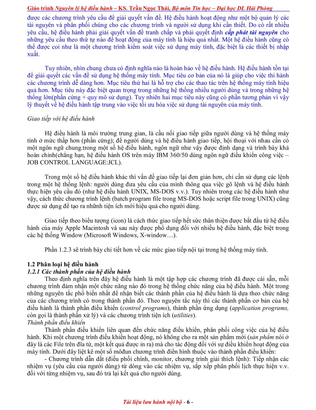 Giáo trình Nguyên lý điều hành (Phần 1) trang 6