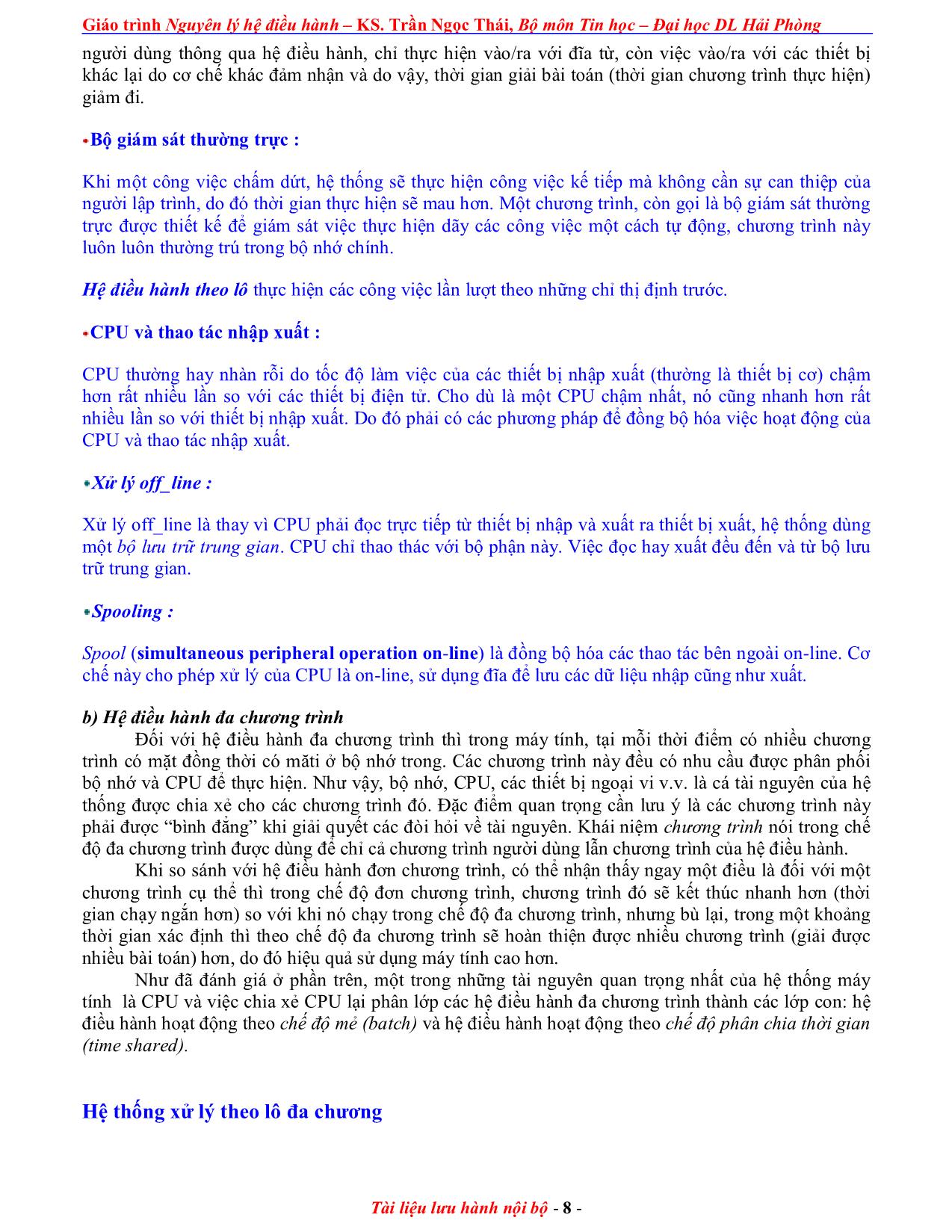 Giáo trình Nguyên lý điều hành (Phần 1) trang 8