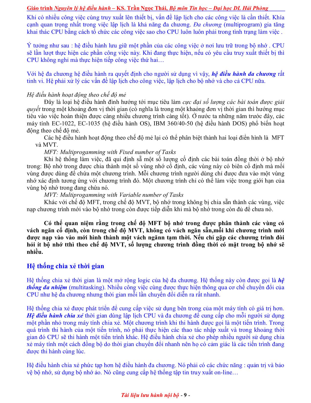 Giáo trình Nguyên lý điều hành (Phần 1) trang 9