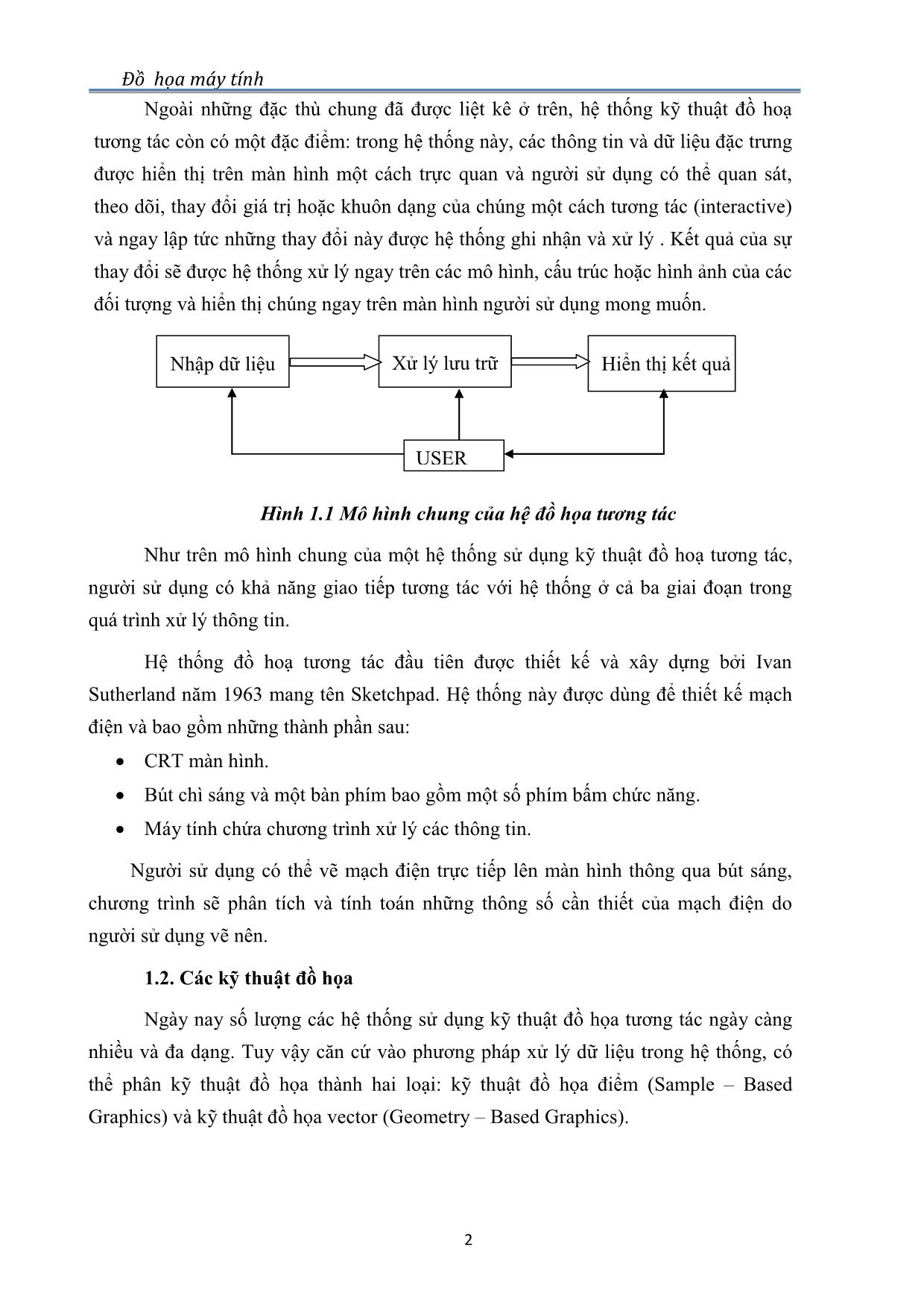 Giáo trình Đồ họa máy tính (Phần 1) trang 8