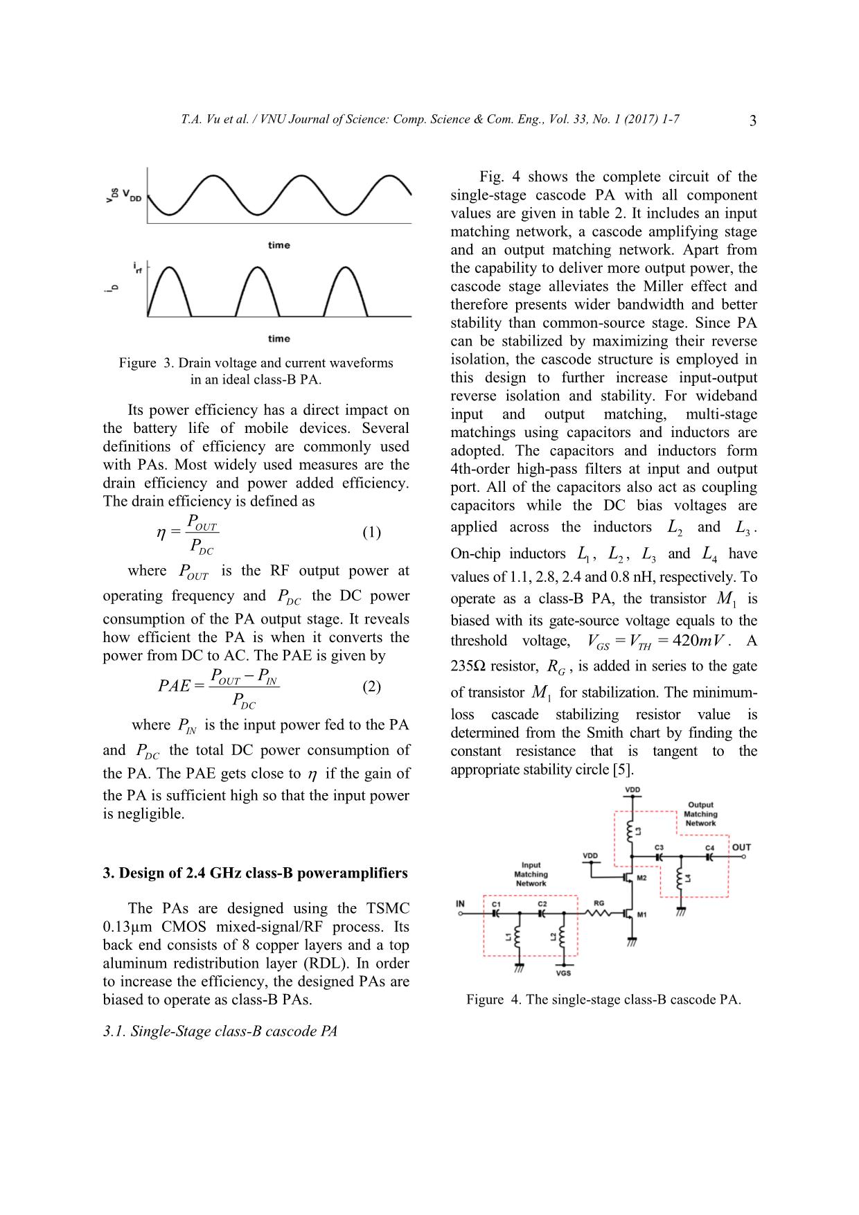 High-Efficiency high-gain 2.4 GHz class-b power amplifiers in 0.13 µm cmos for wireless communications trang 3