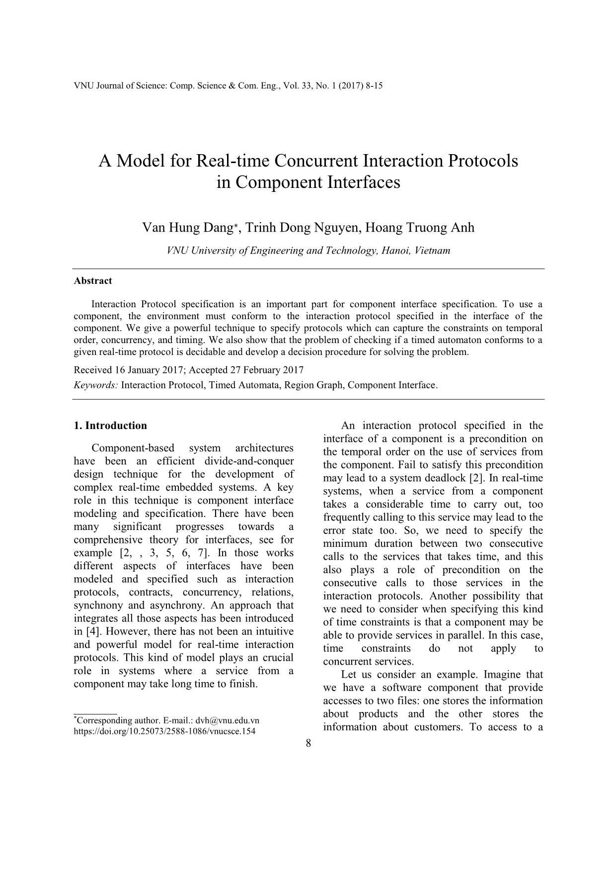 A model for real - time concurrent interaction protocols in component interfaces trang 1