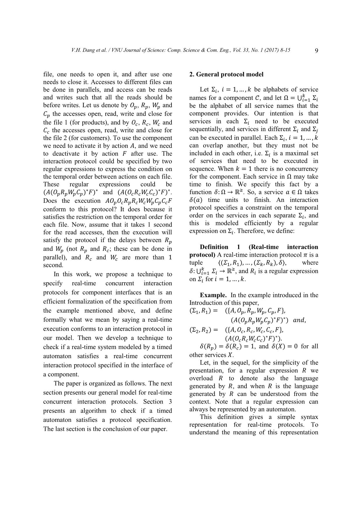 A model for real - time concurrent interaction protocols in component interfaces trang 2