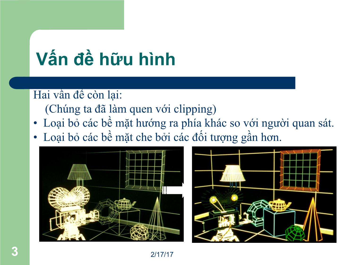 Bài giảng Đồ họa máy tính - Bài: Xác định mặt hiện (Visible surface determination) - Ma Thị Châu trang 3