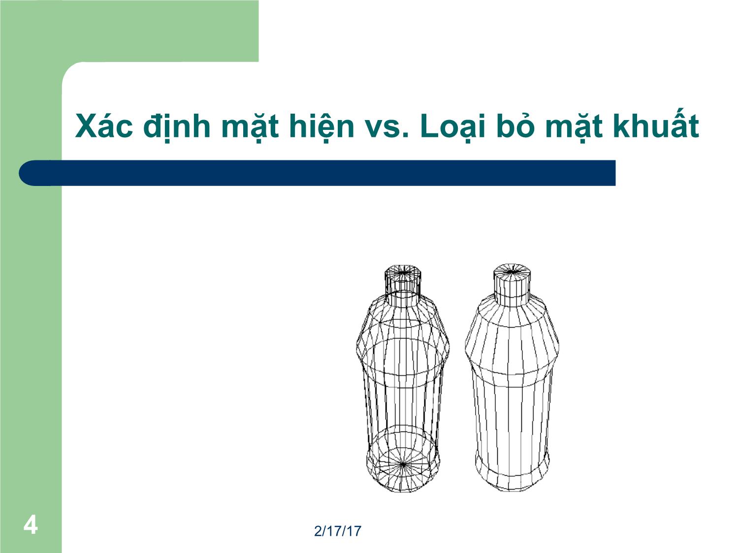 Bài giảng Đồ họa máy tính - Bài: Xác định mặt hiện (Visible surface determination) - Ma Thị Châu trang 4