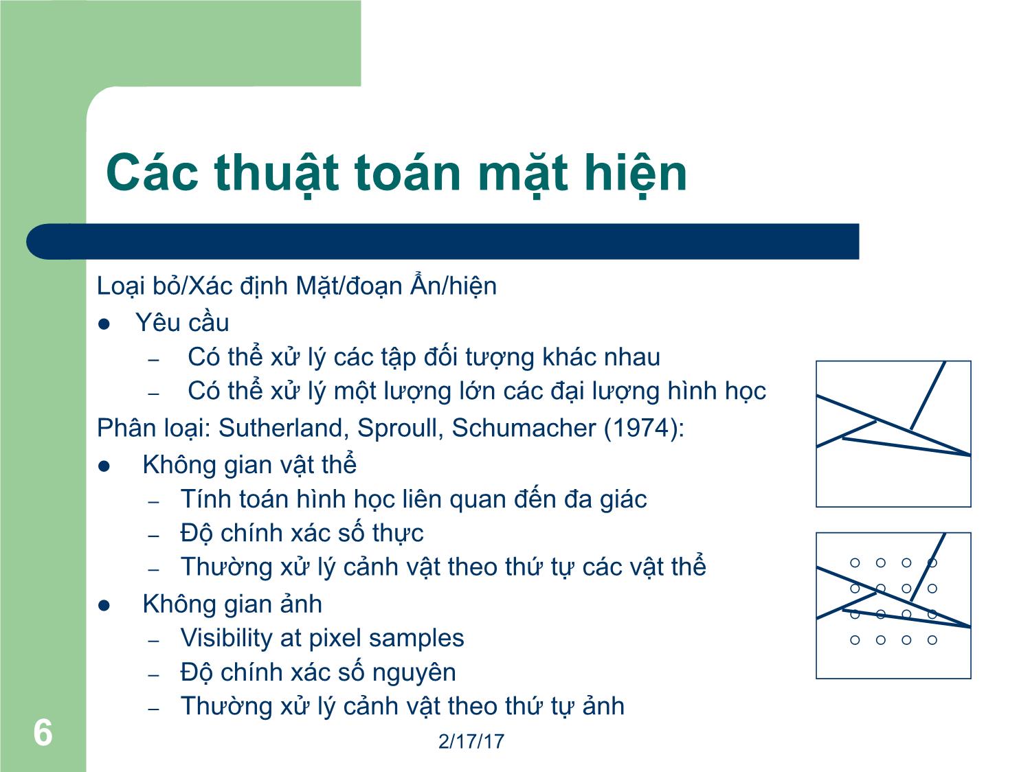 Bài giảng Đồ họa máy tính - Bài: Xác định mặt hiện (Visible surface determination) - Ma Thị Châu trang 6