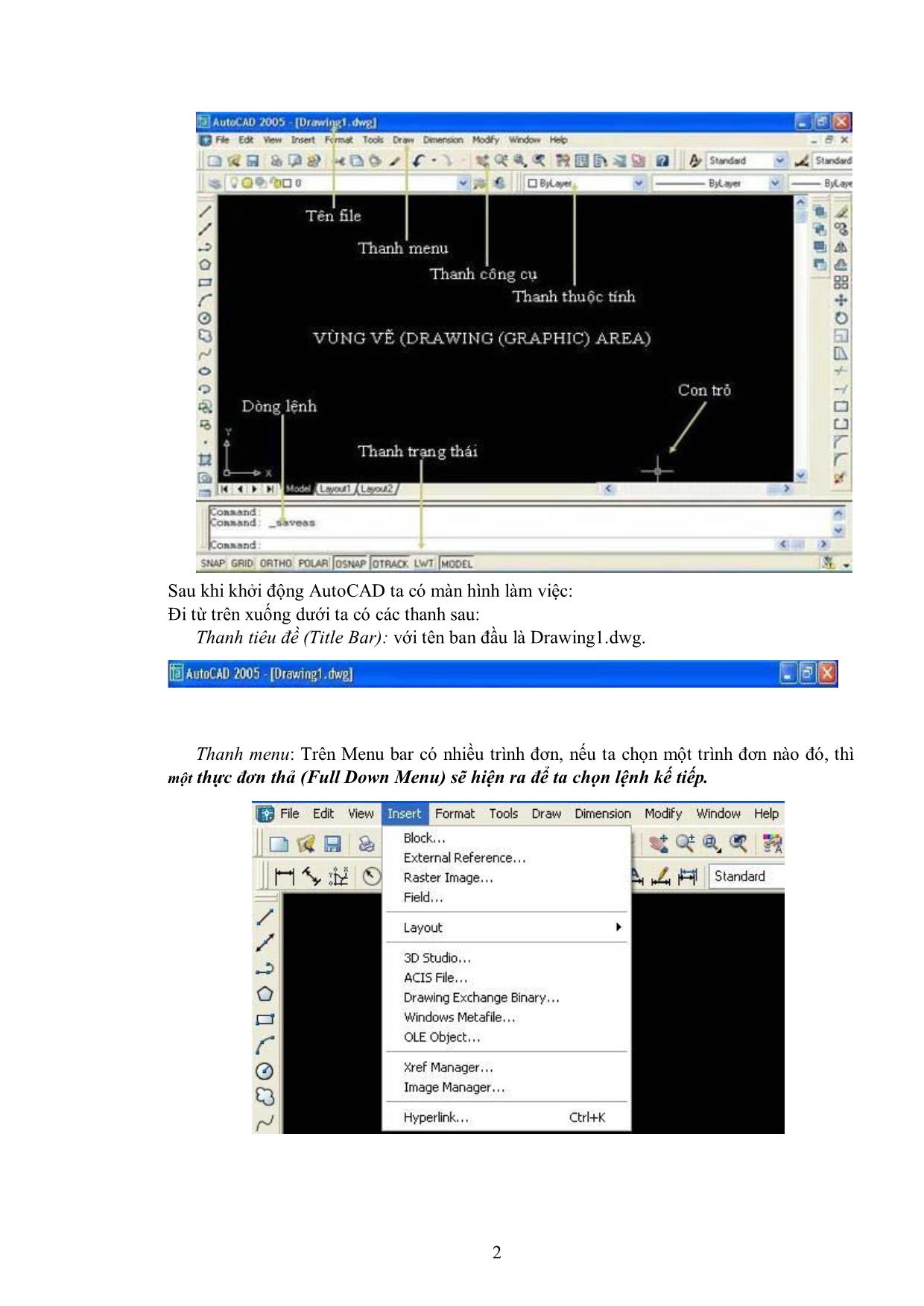 Giáo trình AutoCAD 2005 trang 2