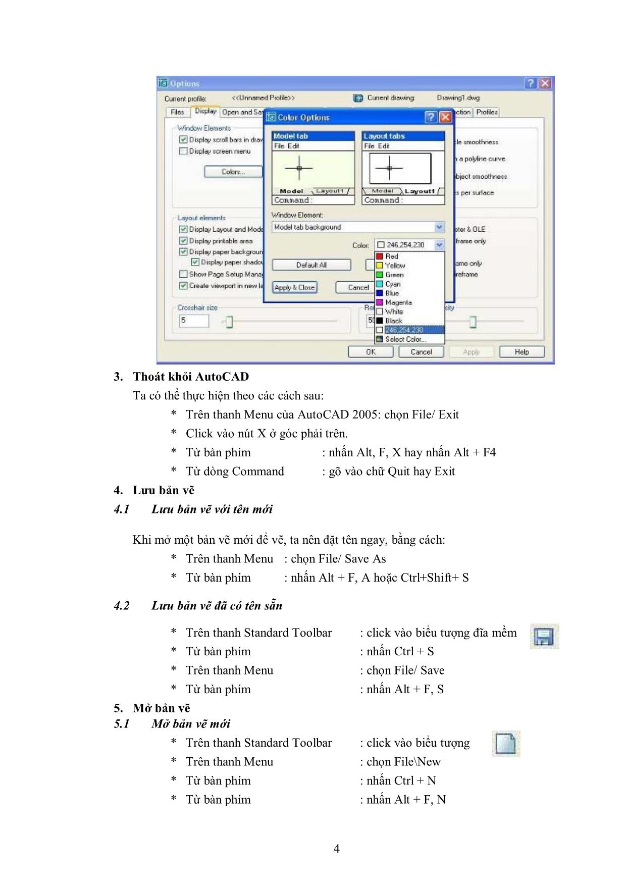 Giáo trình AutoCAD 2005 trang 4