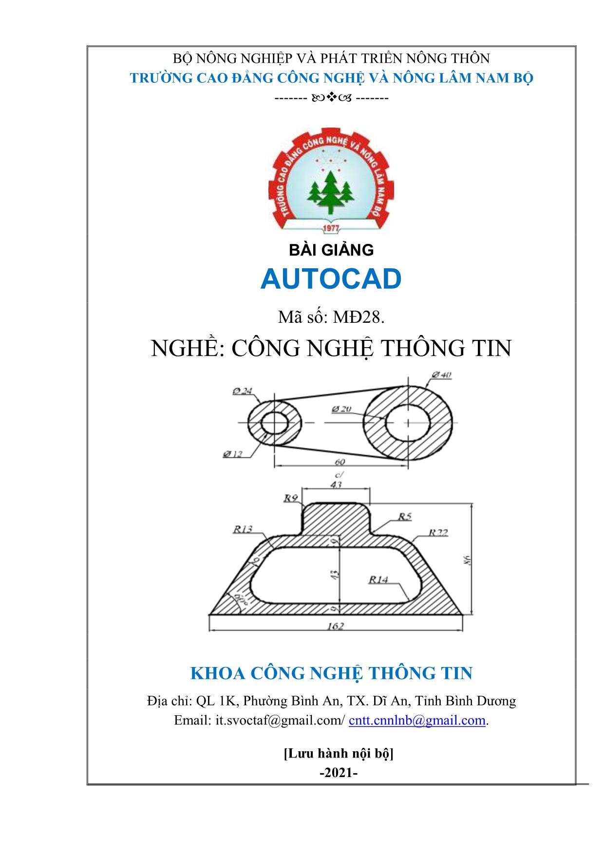 Bài giảng AutoCAD (Bản đẹp) trang 1