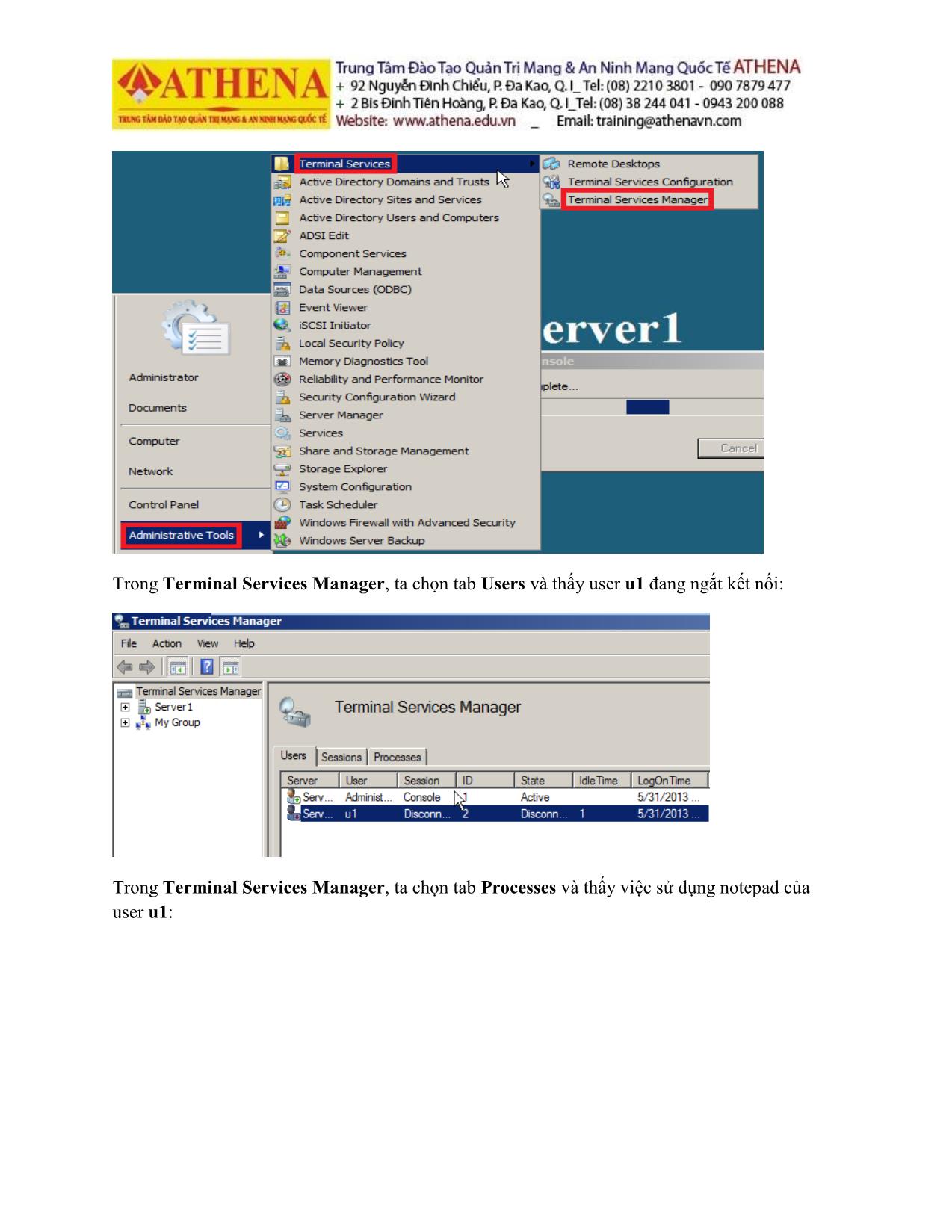 Tài liệu Hướng dẫn thực hành quản trị mạng - Remote desktop trang 5