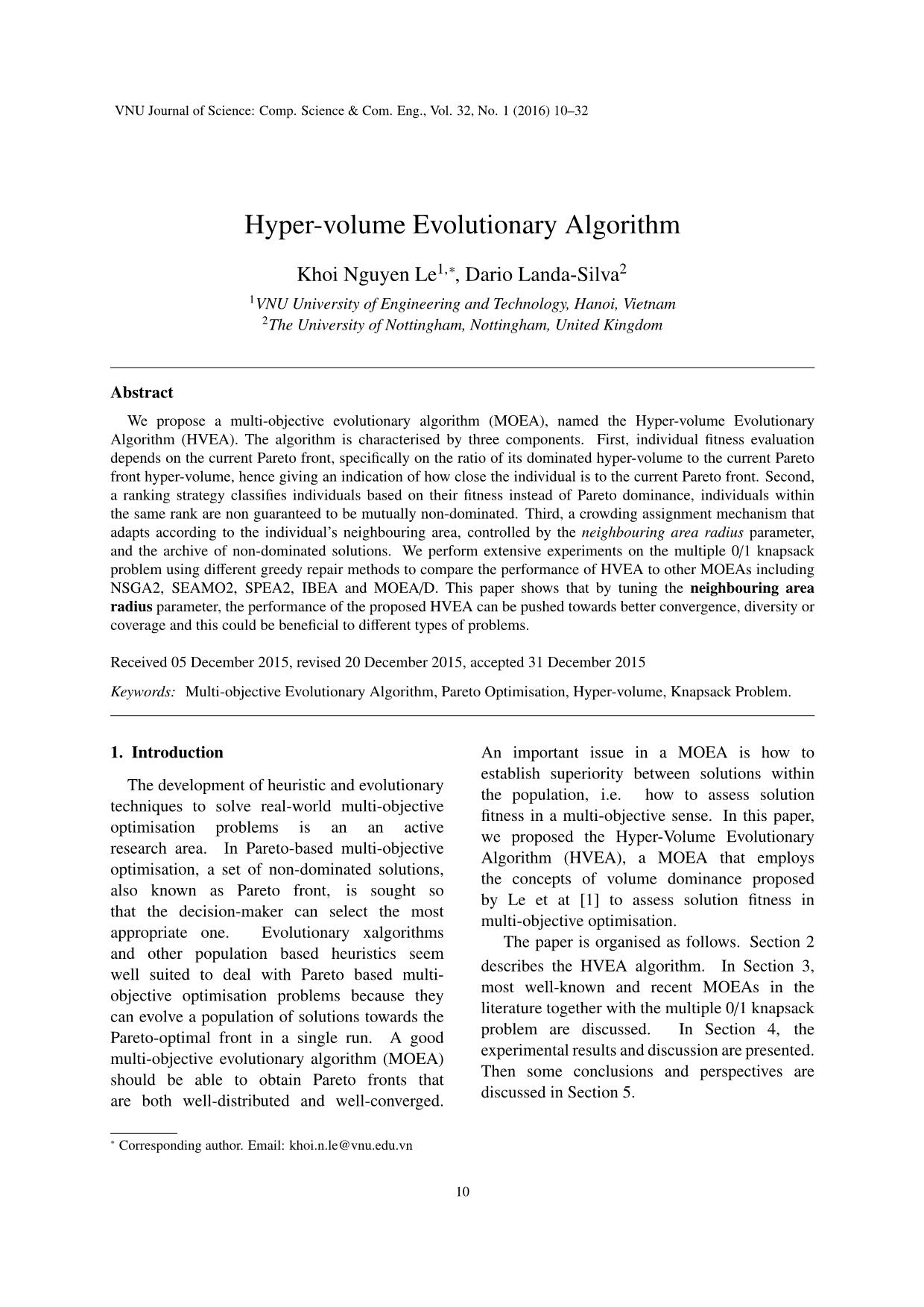 Hyper - Volume evolutionary algorithm trang 1