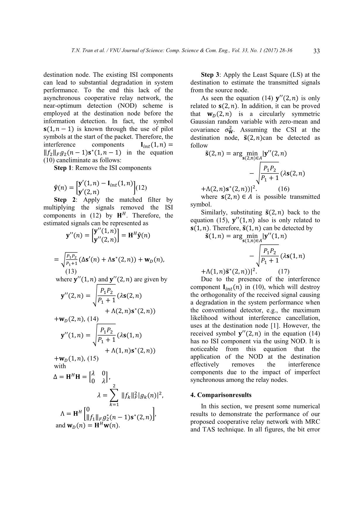 Improving performance of the asynchronous cooperative relay network with maximum ratio combining and transmit antenna selection technique trang 6