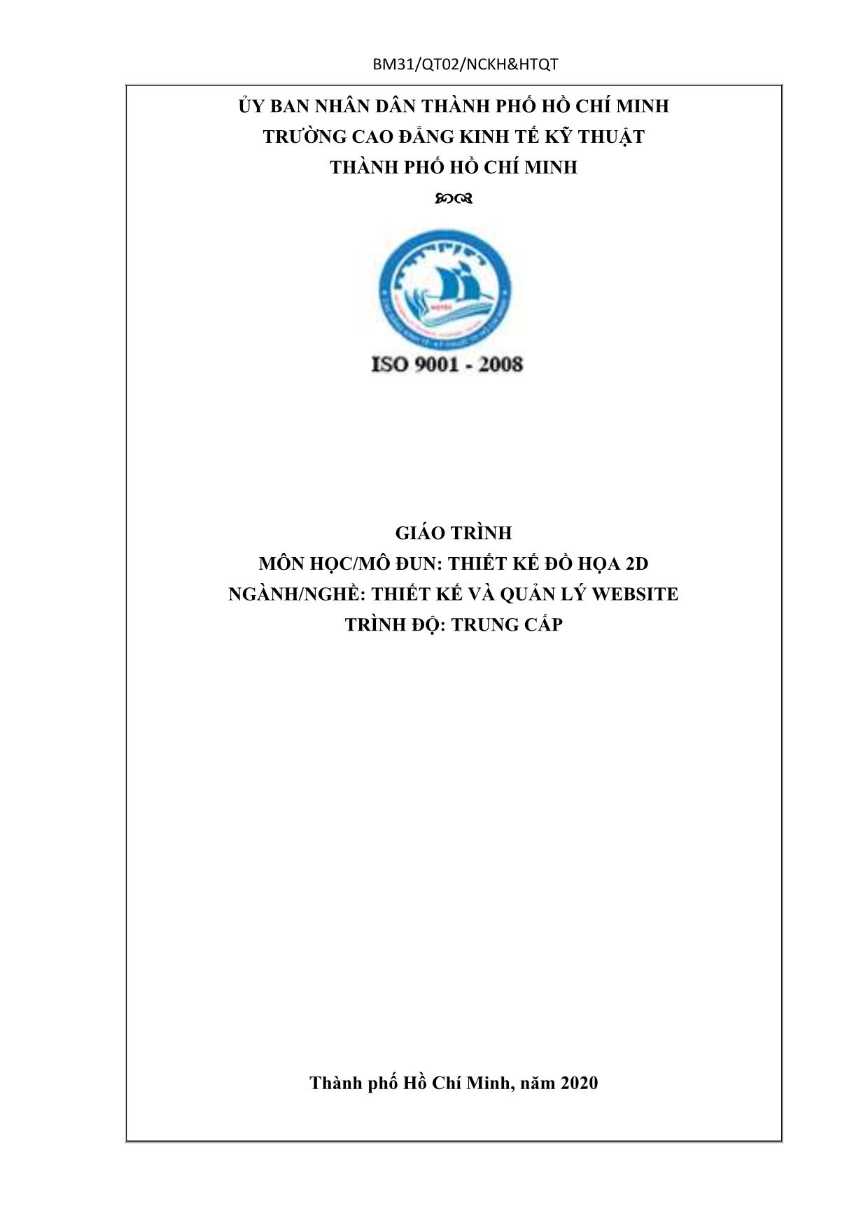 Giáo trình Thiết kế đồ họa 2D trang 1