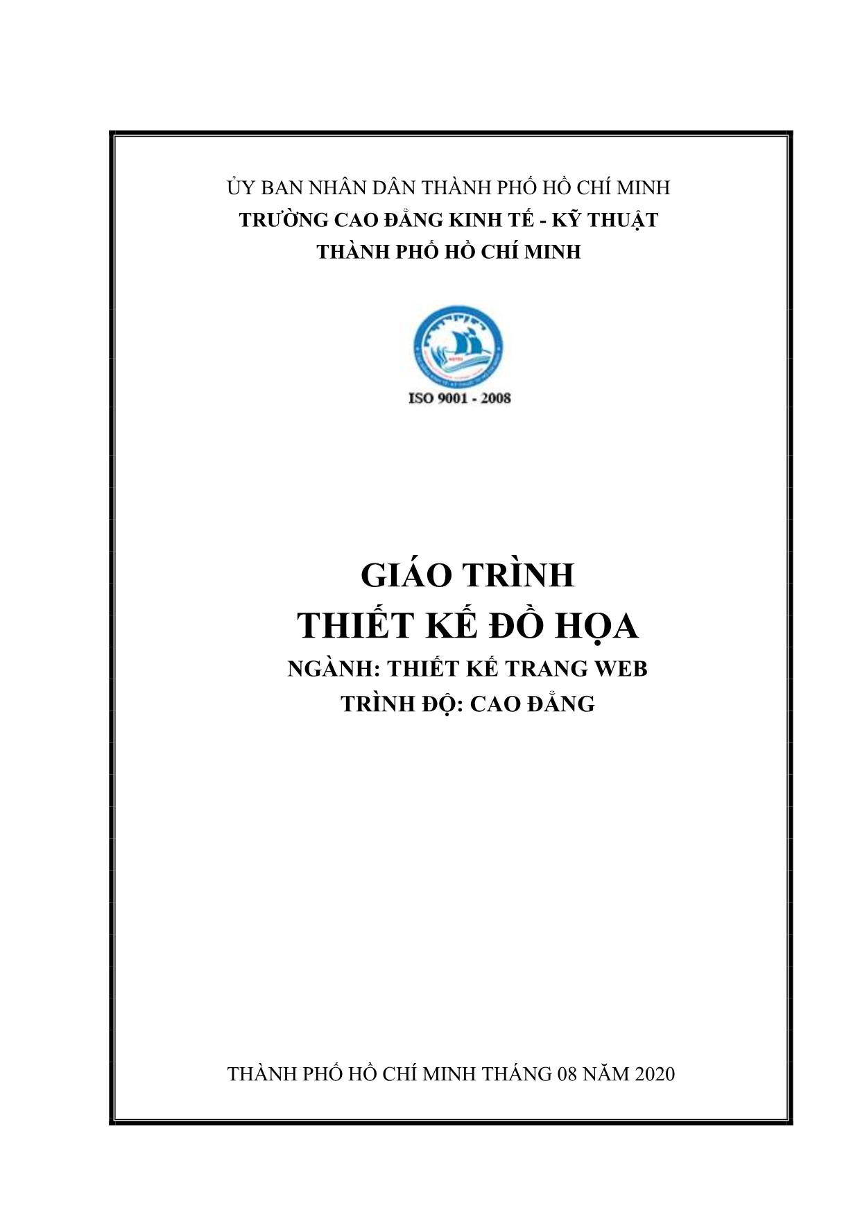 Giáo trình Thiết kế đồ họa - Ngành: Thiết kế trang web trang 1