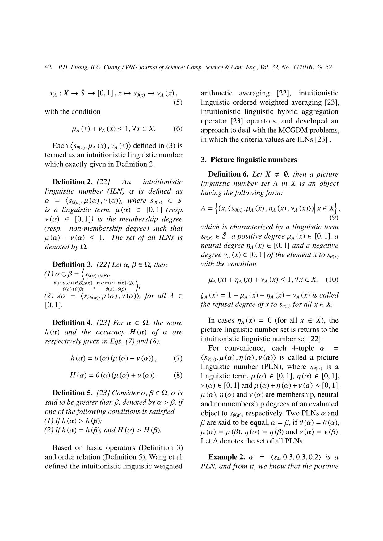 Multi - Criteria group decision making with picture linguistic numbers trang 4