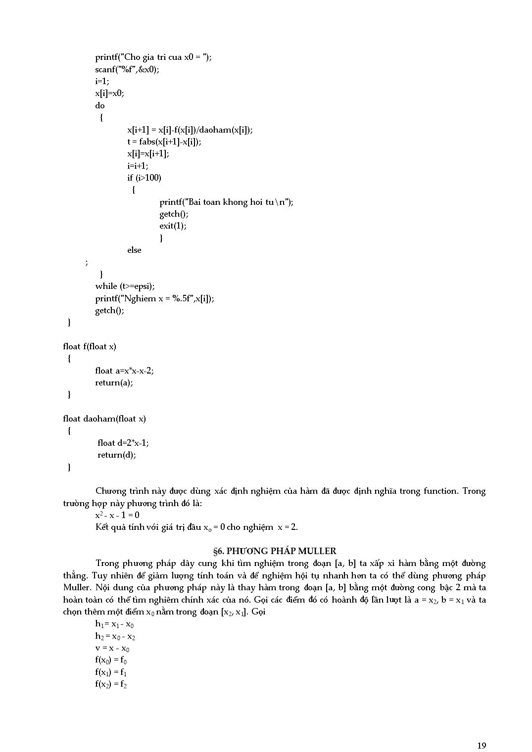 Giáo trình Phương pháp tính - Chương 2: Giải gần đúng phương trình đại số và siêu việt trang 7