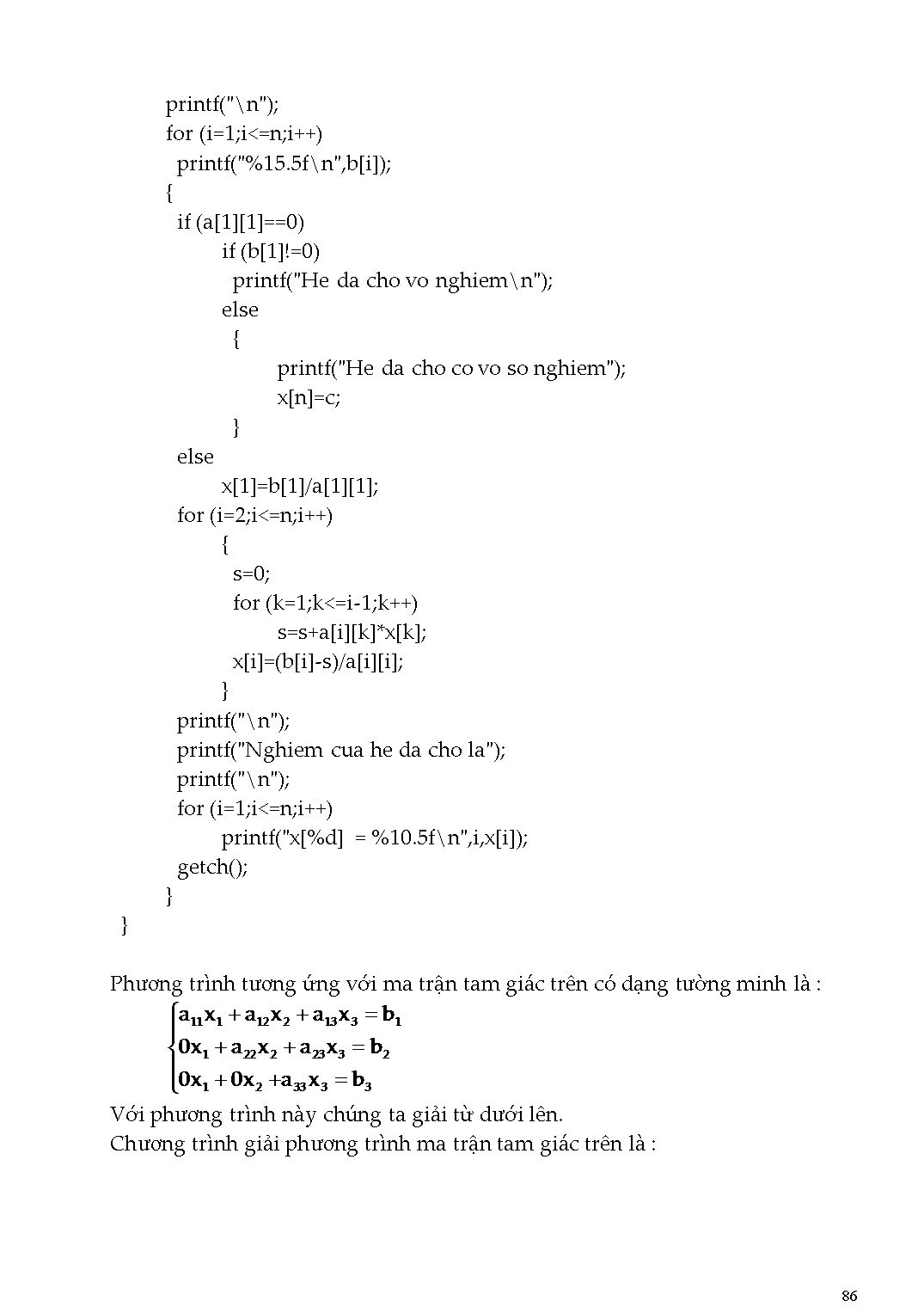 Giáo trình Phương pháp tính - Chương 4: Giải hệ phương trình đại số tuyến tính trang 4