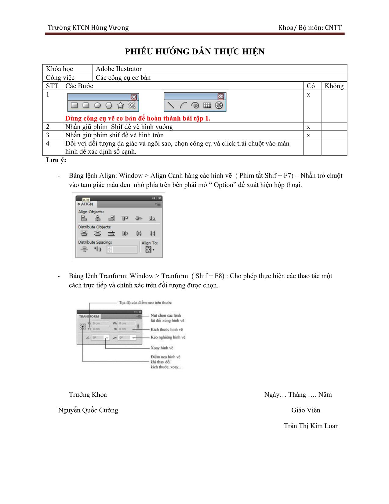 Hướng dẫn chi tiết các bài tập thực hành Adobe Ilusstrater trang 1