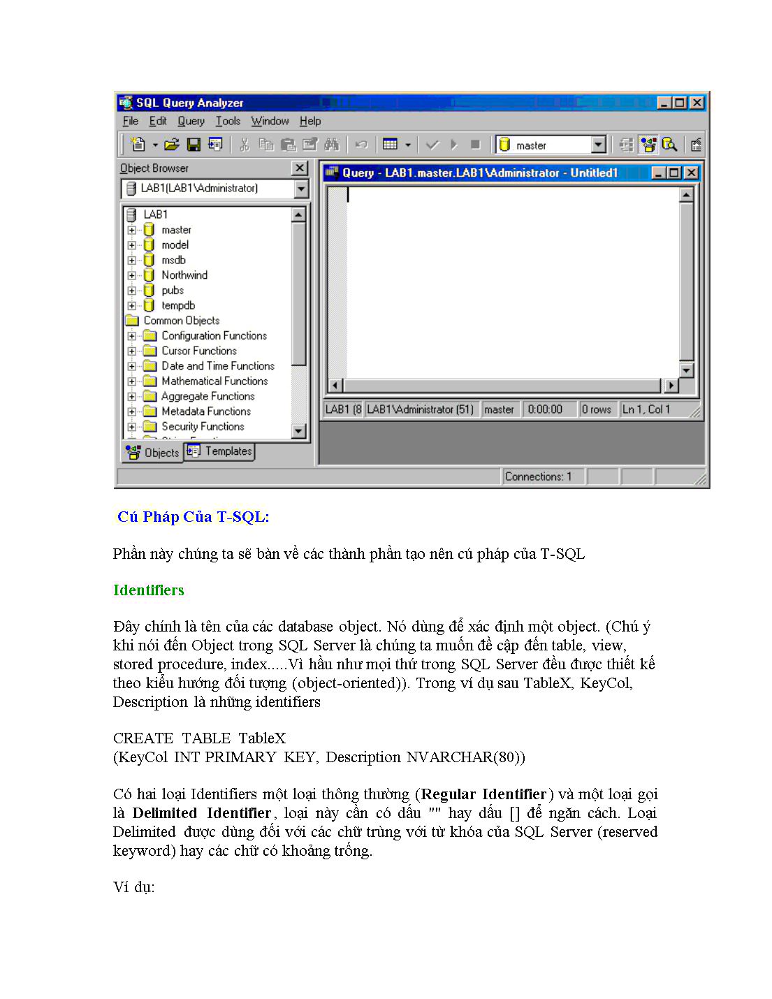 Giáo trình SQL Server 2000 trang 10
