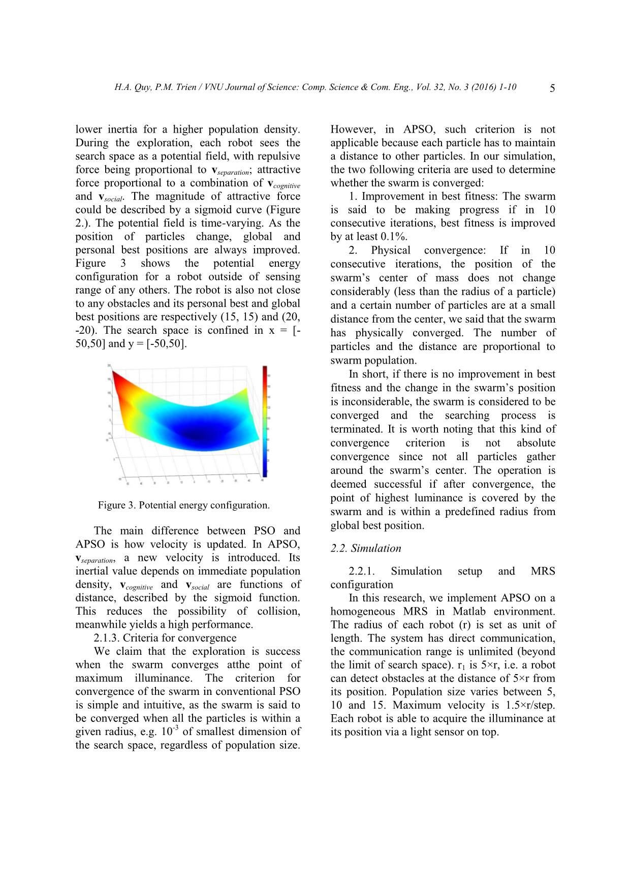 Swarm optimization approach for light source detection by multi - Robot system trang 5