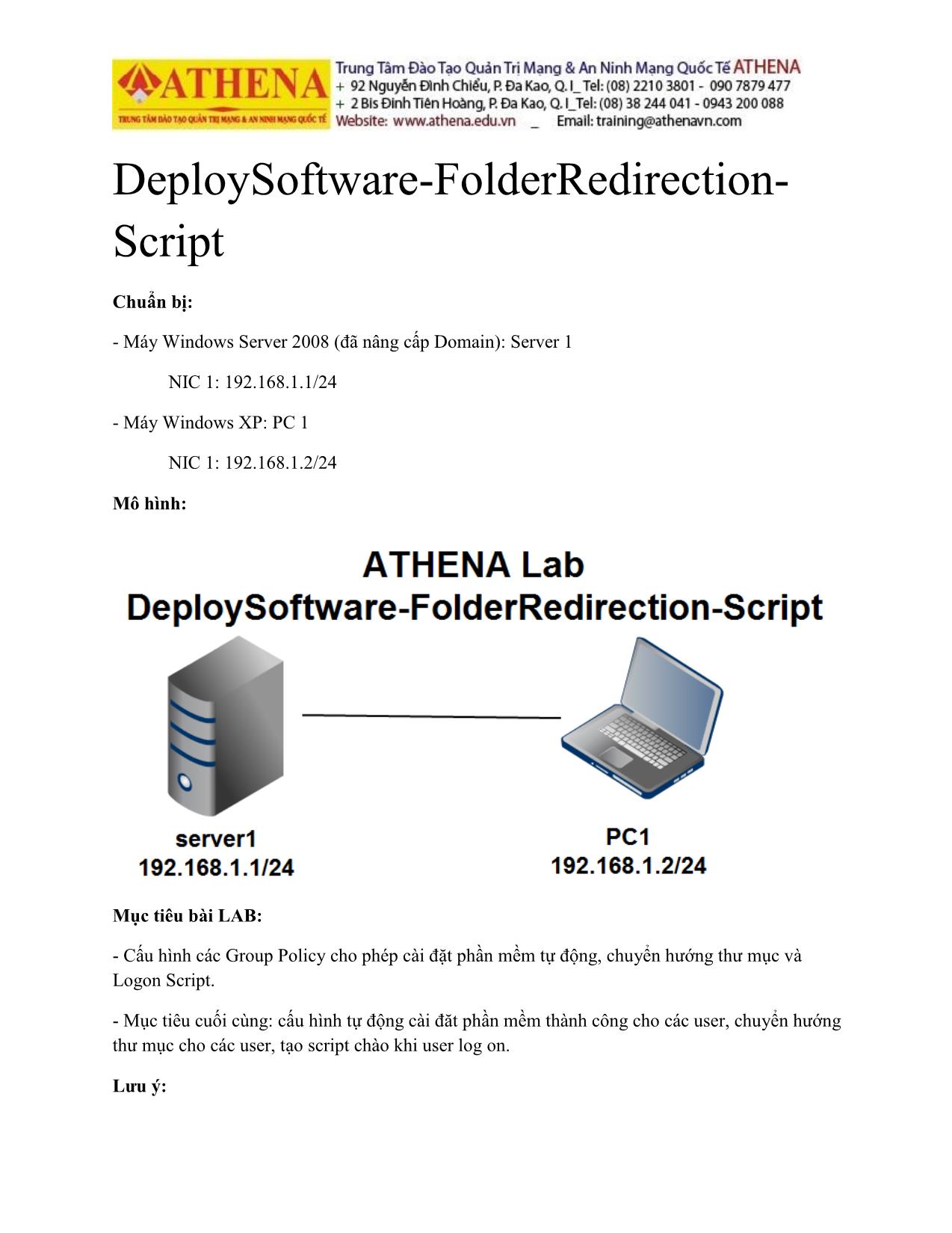 Tài liệu DeploySoftware - FolderRedirectionScript trang 1